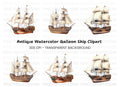 Vintage Sailing Ships Clipart Bundle