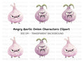 Grumpy Garlic and Onion Duo Clipart Bundle