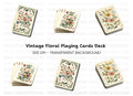 Elegant Floral Playing Cards Clipart Bundle