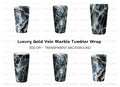 Black Kintsugi Marble Tumbler Clipart Bundle