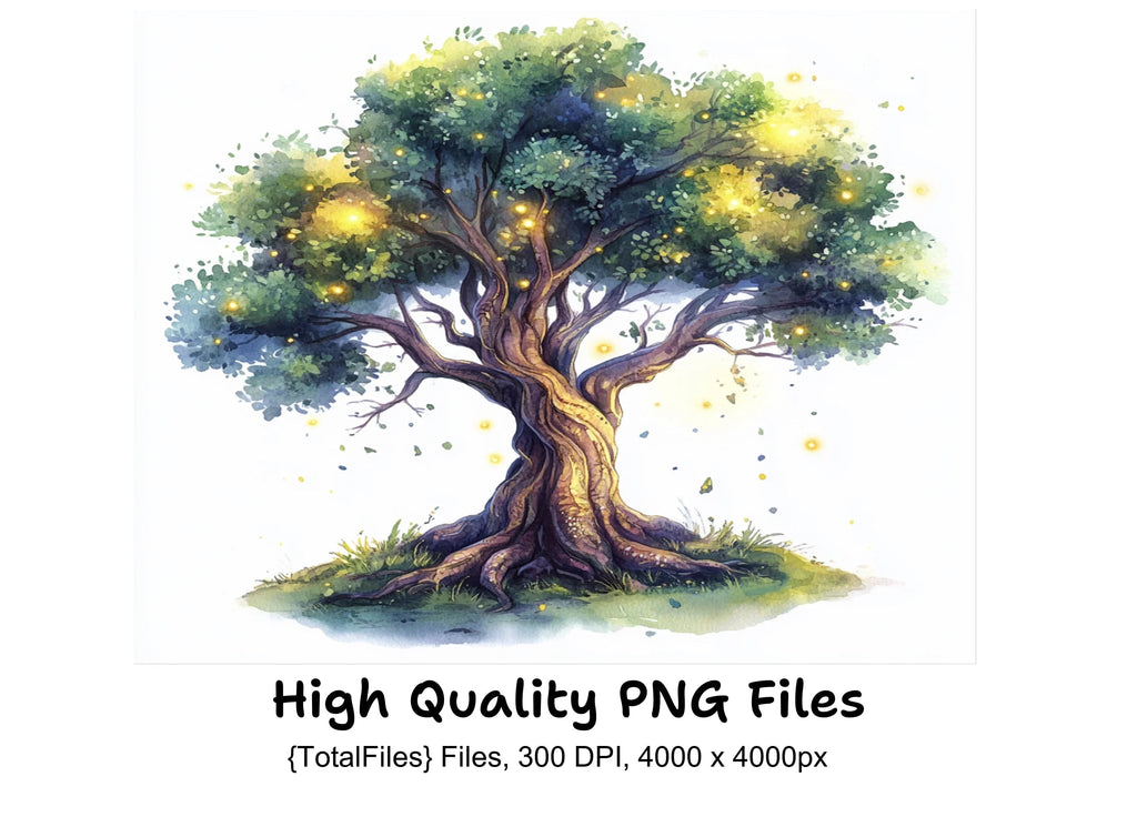 Enchanted Tree Clipart Bundle