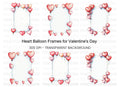 Heart Balloon Frame Clipart Bundle