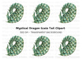 Green Dragon Scales Clipart Bundle