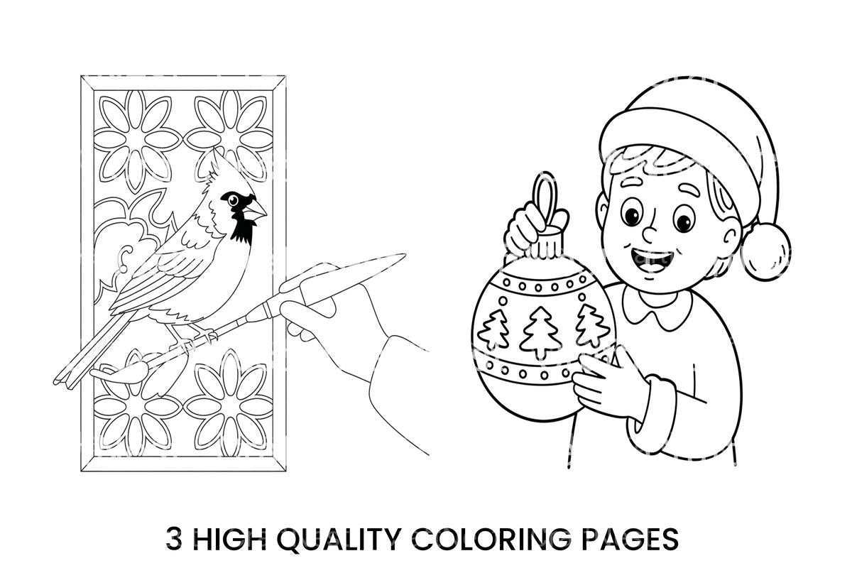 Christmas Ornament Gingerbread Coloring Books