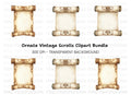 Ornate Scroll Decorative Borders Clipart Bundle