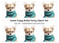 Cute Chihuahua with Glasses Clipart Bundle
