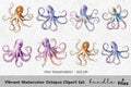 Vibrant Octopus Clipart Bundle