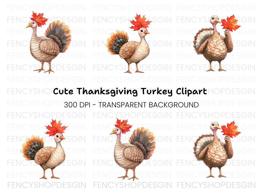 Thanksgiving Turkey Clipart Bundle