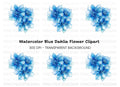 Exquisite Blue Floral Cluster Clipart Bundle