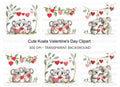 Cute Koala Valentine Day Clipart Bundle