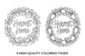 Acorn Wreath Harvest Home Coloring Books