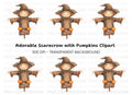 Cute Scarecrow Clipart Bundle