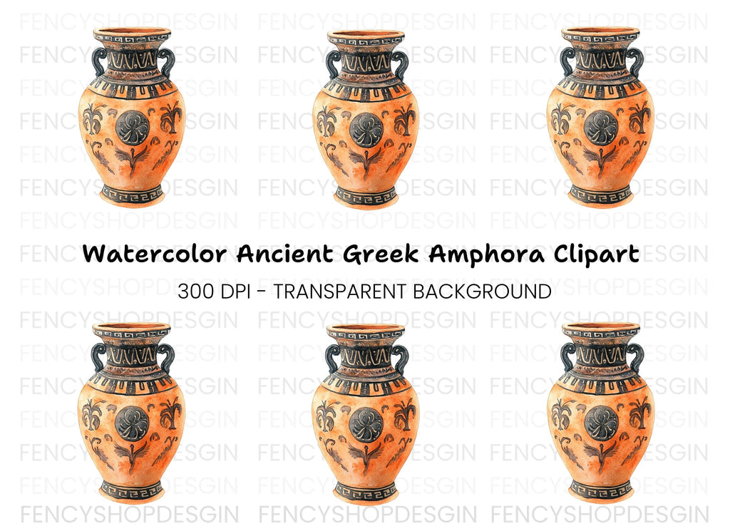 Ancient Greek Amphora Clipart Bundle