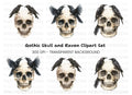 Skull and Raven Clipart Bundle