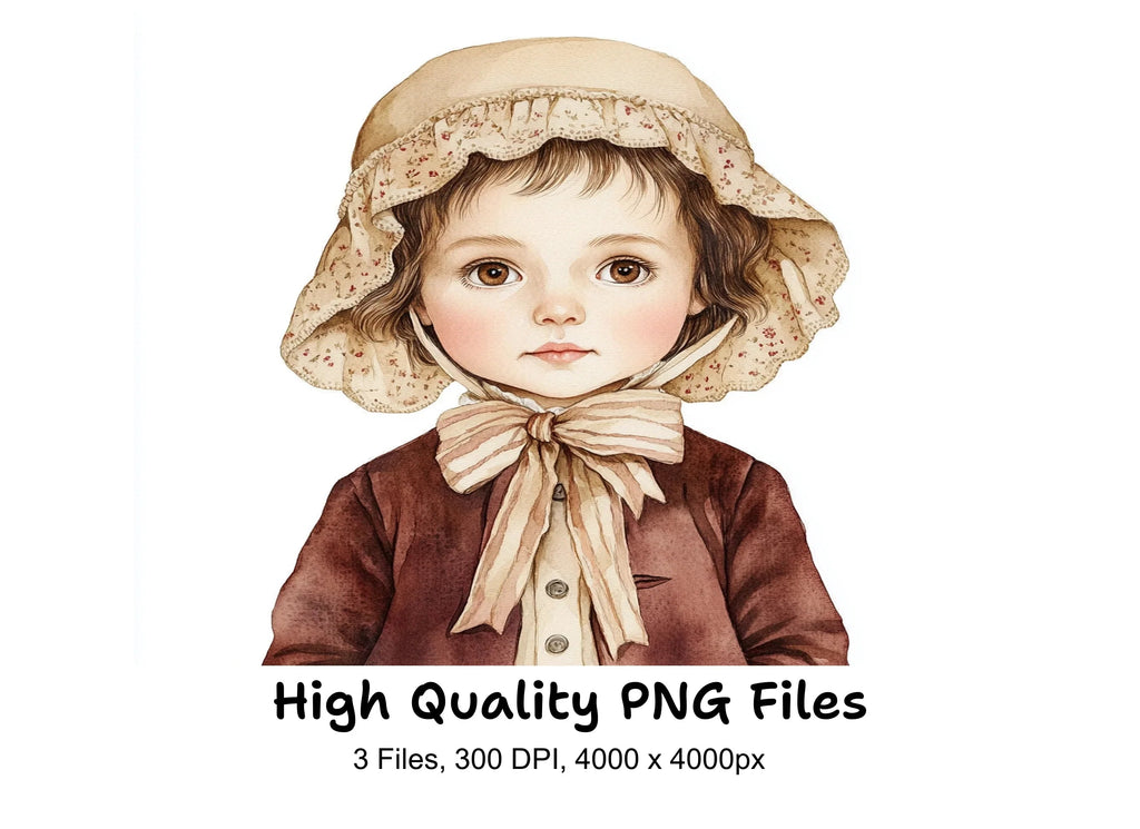 Vintage Girls Clipart Bundle