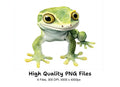Cute Green Gecko Clipart Bundle