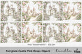 Fairytale Castle Pink Roses Clipart Bundle