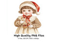 Vintage Christmas Girls Clipart Bundle