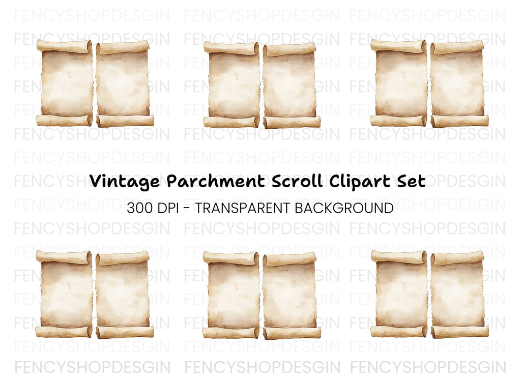 Vintage Scrolls Clipart Bundle