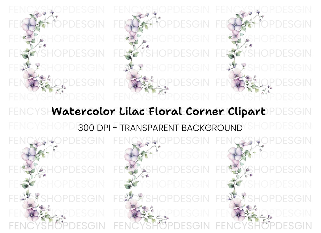 Floral Corner Clipart Bundle