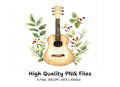 Nature Inspired Guitar Clipart Bundle