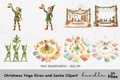 Santa and Christmas Decor Clipart Bundle