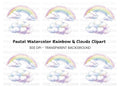 Rainbow and Clouds Clipart Bundle