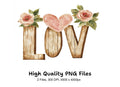 Floral Love Clipart Bundle