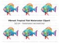 Vibrant Tropical Fish Clipart Bundle