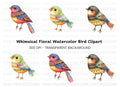 Vibrant Folk Birds Clipart Bundle