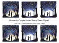 Romantic Couple Under Starry Trees Clipart Bundle