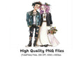 Punk Rock Wedding Couple Clipart Bundle