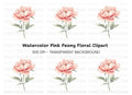 Elegant Pink Peony Clipart Bundle