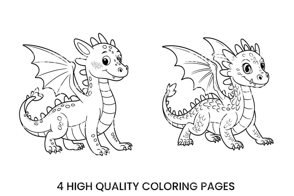 Cute Baby Dragon Coloring Books