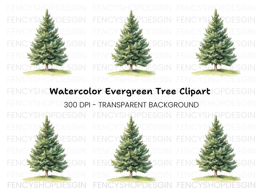 Pine Tree Clipart Bundle