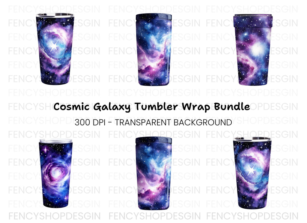 Galaxy Tumbler Clipart Bundle