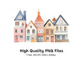 European Townhouse Clipart Bundle