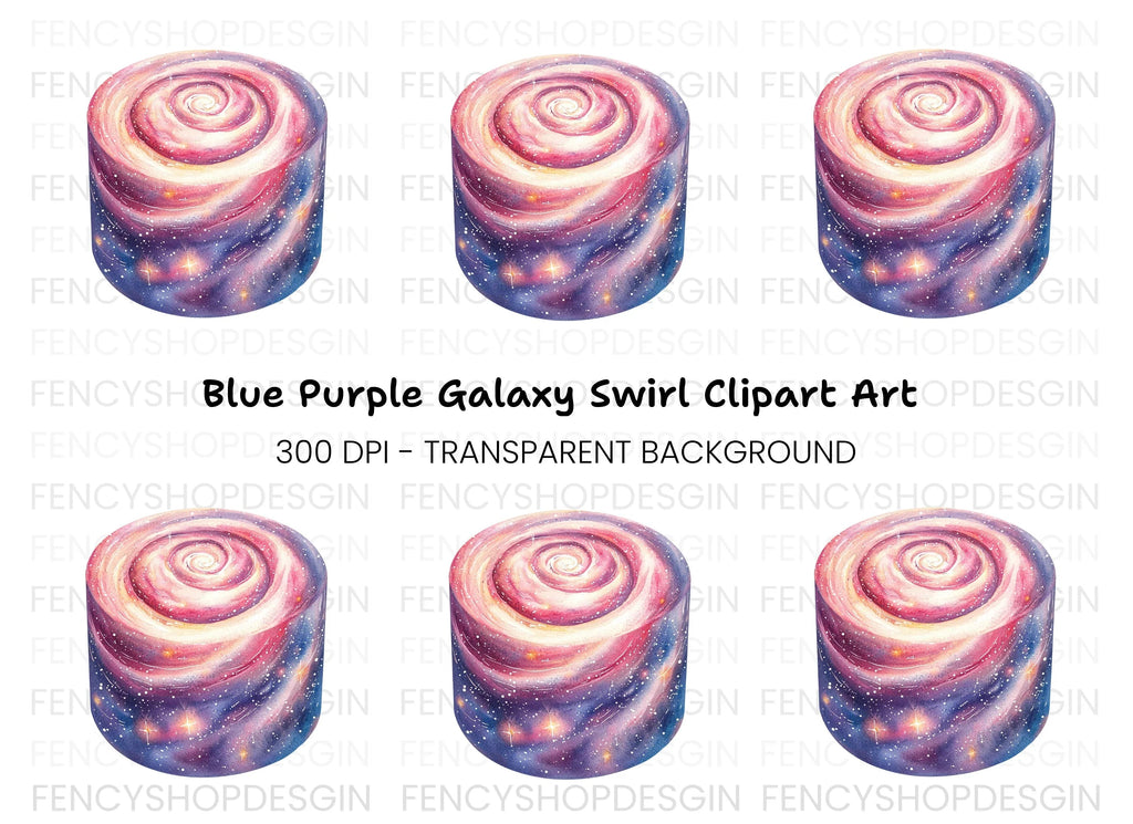 Galaxy Swirl Clipart Bundle
