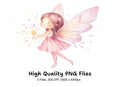 Pink and Gold Fairy Clipart Bundle