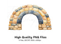 Boho Rainbow Arch Clipart Bundle