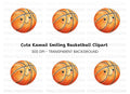 Cute Kawaii Basketball Clipart Bundle