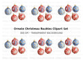 Christmas Ornaments Clipart Bundle