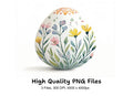 Floral Easter Eggs Clipart Bundle