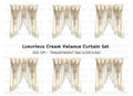 Elegant Lace Valance Curtain Clipart Bundle