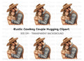 Cowboy Couple Hugging Clipart Bundle