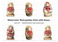 Russian Nesting Dolls Clipart Bundle