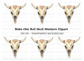 Rustic Bull Skull Clipart Bundle