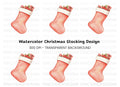 Cozy Christmas Stocking with Gifts Clipart Bundle