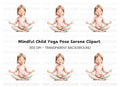 Little Girl Meditating Clipart Bundle