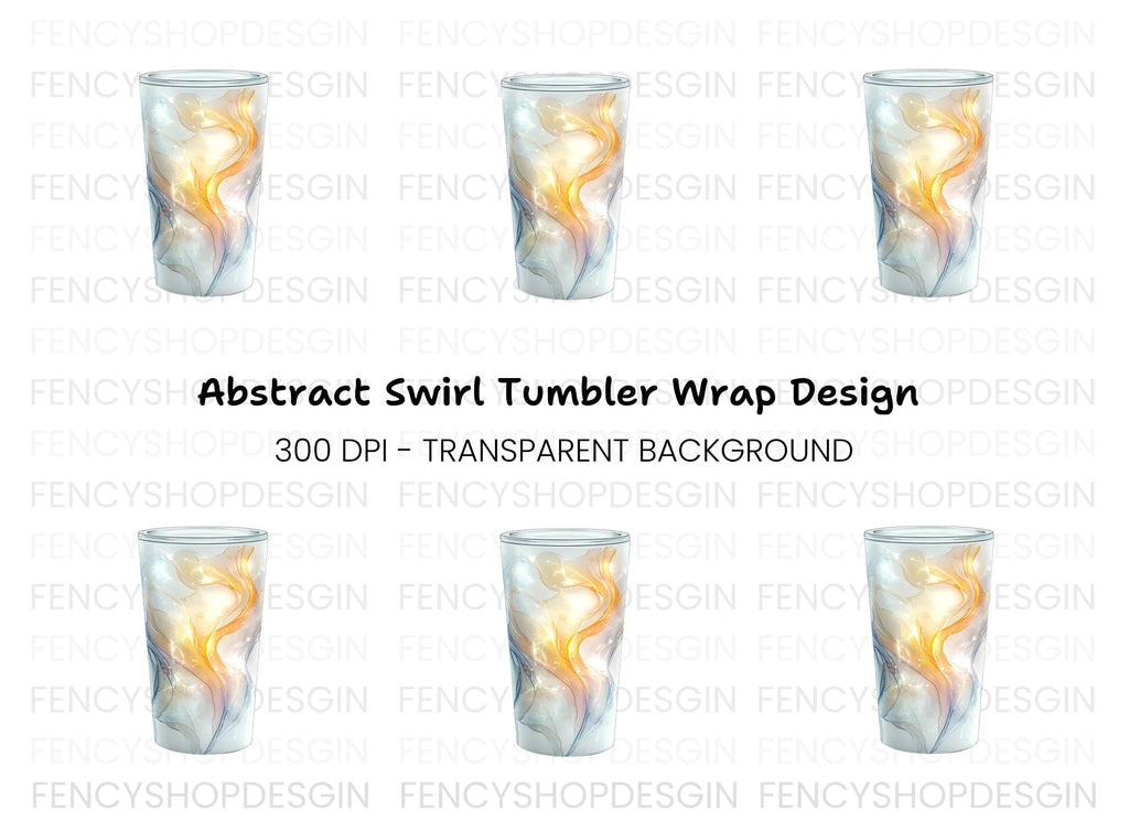 Golden Swirl Tumbler with Sparkles Clipart Bundle